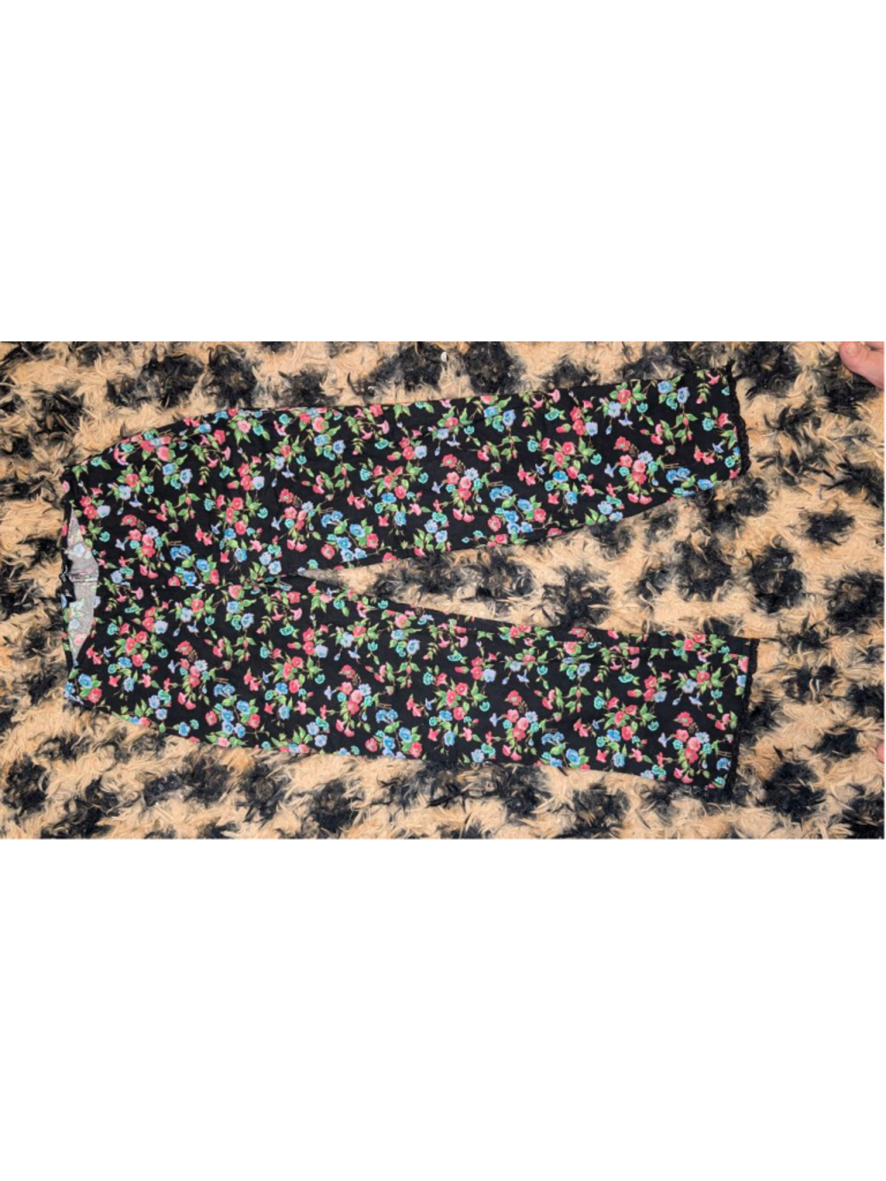 vintage Betsey Johnson Petite floral pants in Black and Pink